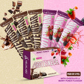 Helix Labz Protein Bar Combo – 20g Protein, Chocolate & Berry Punch - 6 Pack