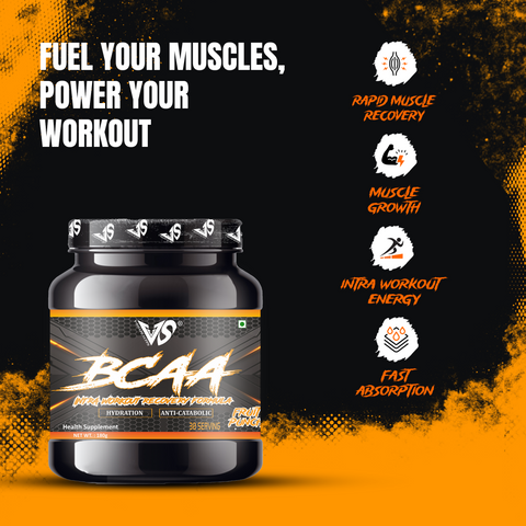 V-SHAPE Supps BCAA 2:1:1 (180Gm, 30 Servings) - V-Shape Supps