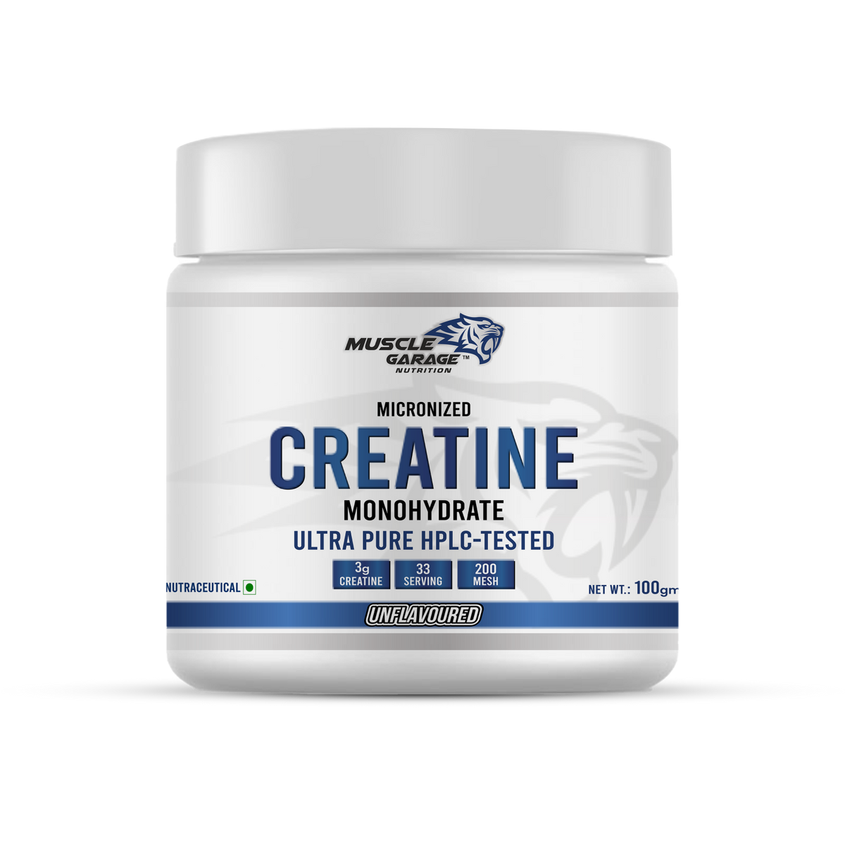MG Creatine Monohydrate Powder – 100g (33 Servings) | Ultra Pure HPLC-Tested