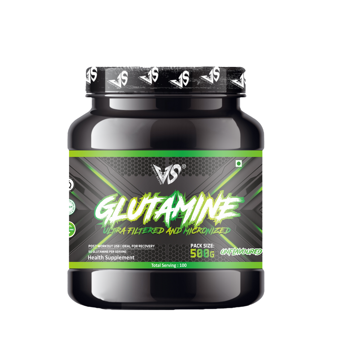 V-SHAPE Micronized Ultra Filtered Glutamine 500Gm - V-Shape Supps