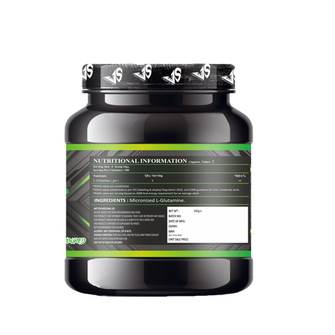 V-SHAPE Micronized Ultra Filtered Glutamine 500Gm - V-Shape Supps