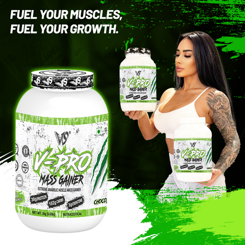 V-SHAPE V-Pro Mass Gainer- 3Kg(6.6Lbs), 66 Servings - V-Shape Supps