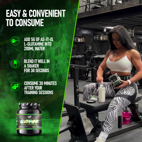 V-SHAPE Micronized Ultra Filtered Glutamine 500Gm - V-Shape Supps