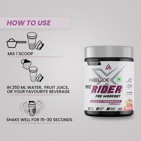 Helix Labz Rider Pre-Workout (43 Servings) | Energy, Endurance & Focus