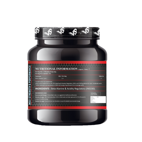 V-SHAPE Beta Alanine 250Gm, 83 Servings - V-Shape Supps