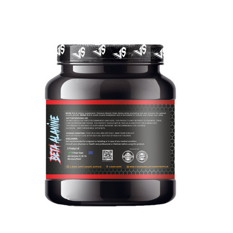 V-SHAPE Beta Alanine 250Gm, 83 Servings - V-Shape Supps