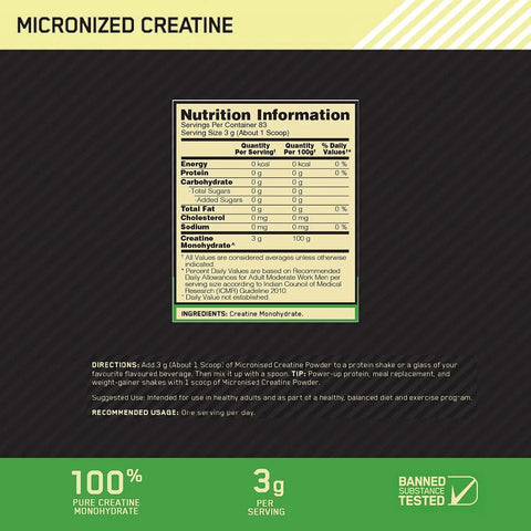 ON Micronised Creatine Powder 250g