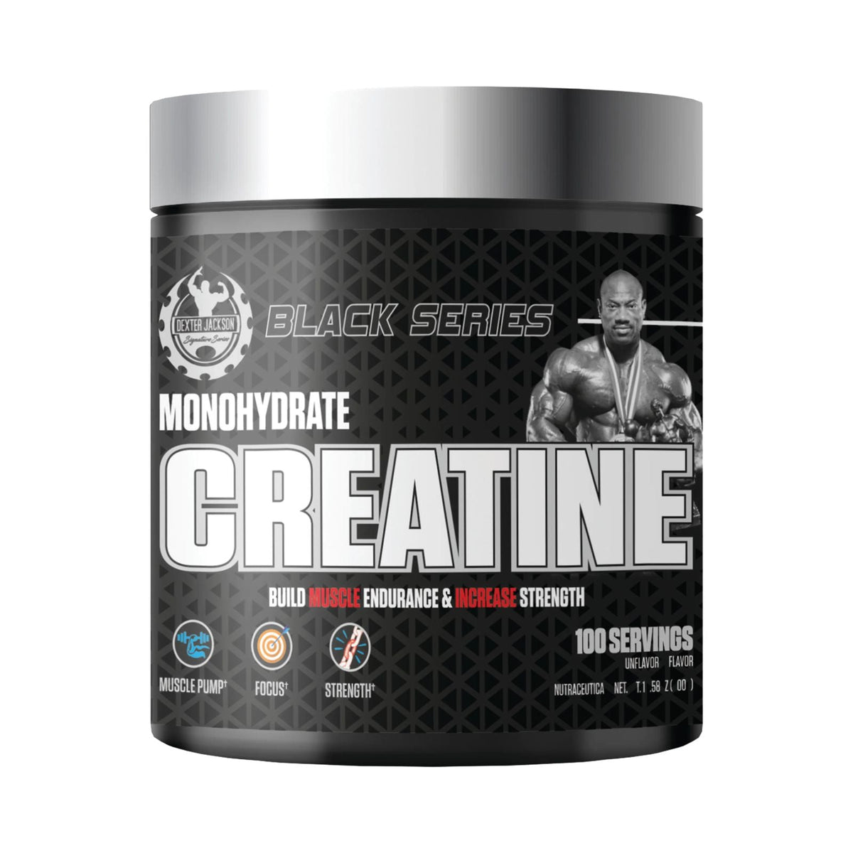 Dexter Jackson Black Series Monohydrate Creatine (300 Gm, 100 Servings)