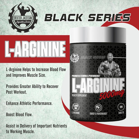 Dexter Jackson Black Series L-arginine 5000 Mg, 120 Tablets