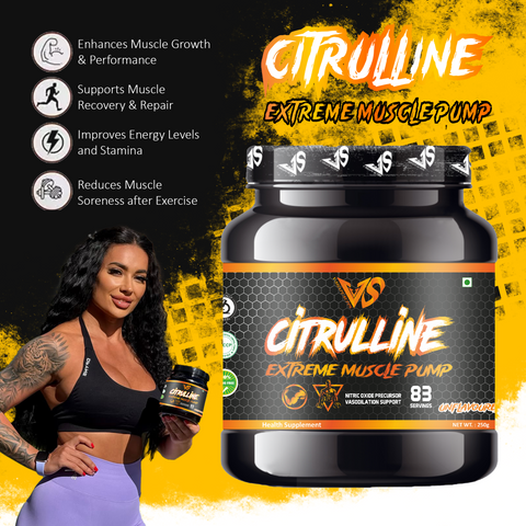 V-SHAPE Citrulline Malate 250Gm, 83 Servings - V-Shape Supps