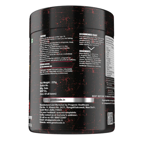 Genetic Code ROAR Pre-Workout Powder 30 Servings