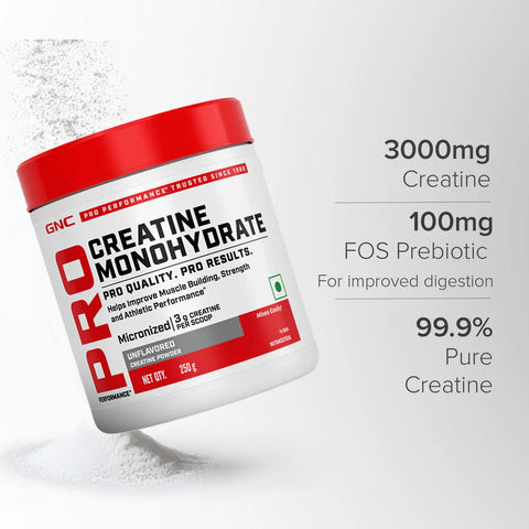 GNC Pro Performance Creatine Monohydrate | Powerful Muscle Pump for Intense Workout