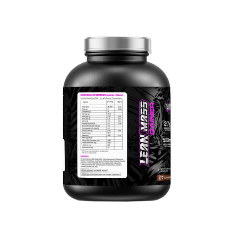 HELIX LABZ  LEAN MASS GAINER- 2.7KG (6Lbs, 27 SERVINGS & Steel Shaker