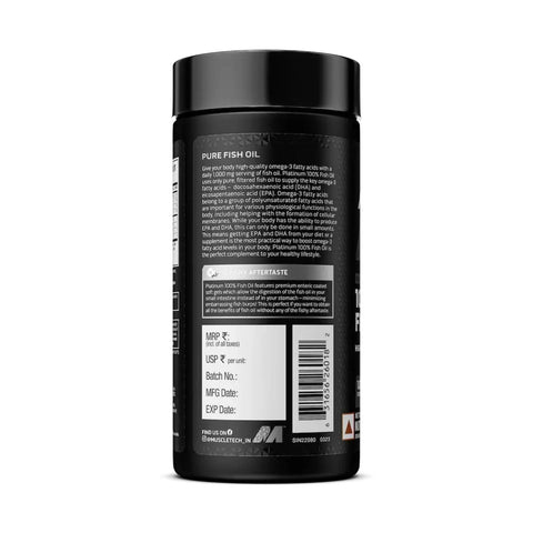 Muscletech Platinum 100% Omega Fish Oil (Unflavoured, 100 Servings)