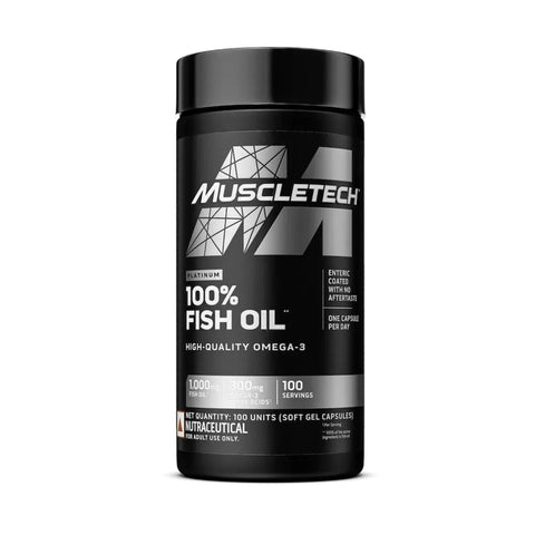 Muscletech Platinum 100% Omega Fish Oil (Unflavoured, 100 Servings)