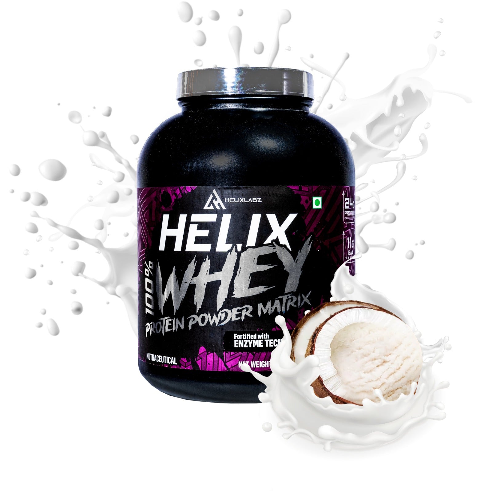 Helix Matrix Helix 100% WHEY Protein Matrix – Coconut Ice Cream | 2kg (4.4LBS) | Hi ...