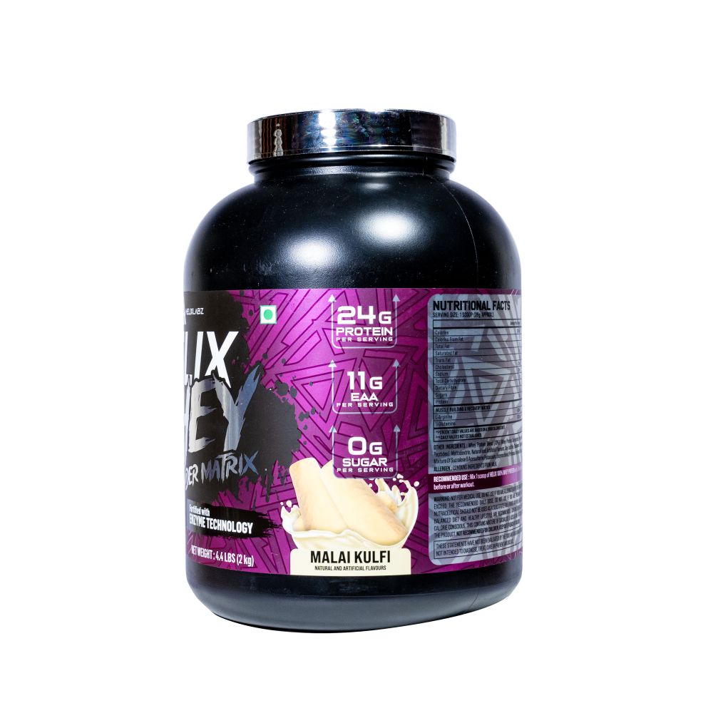 Helix Protein Powder Helix 100% WHEY Protein Matrix – Malai Kulfi | 2kg (4.4LBS) – Health Labz