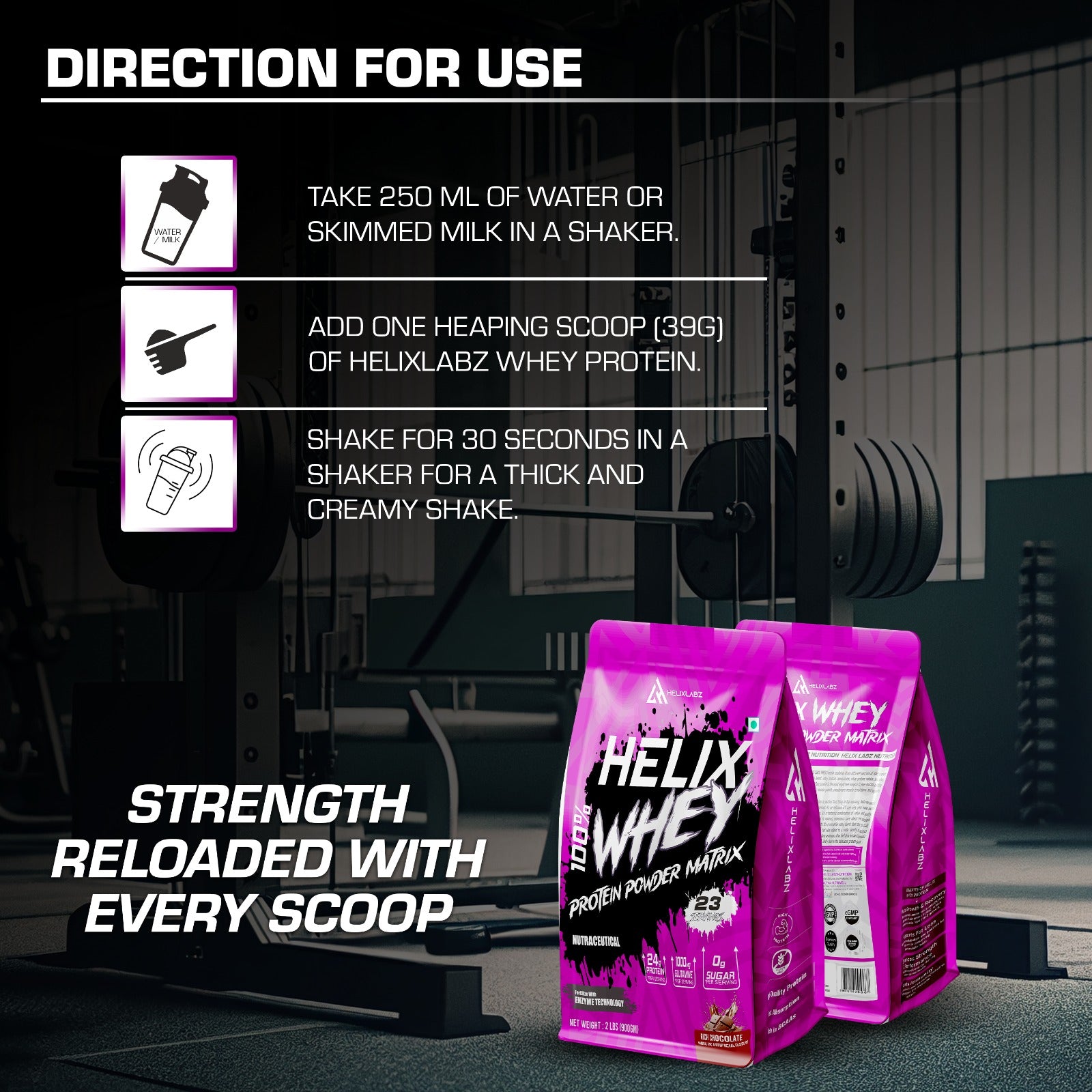 Helix Protein Powder Helix Labz 100% Whey Protein Powder Matrix – 2Lbs (900g) | 24g Protein ...