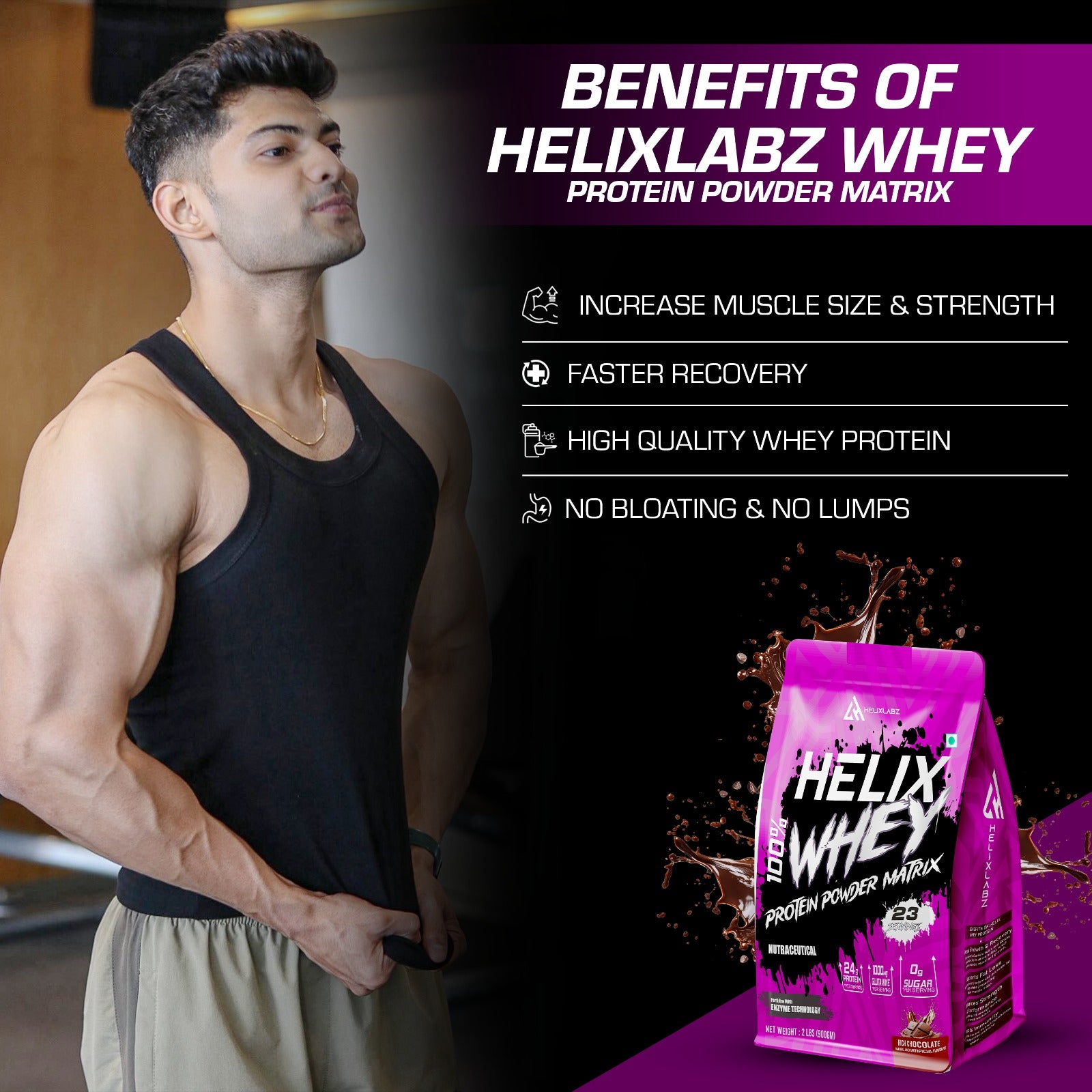 Helix Protein Powder Helix Labz 100% Whey Protein Powder Matrix – 2Lbs (900g) | 24g Protein ...