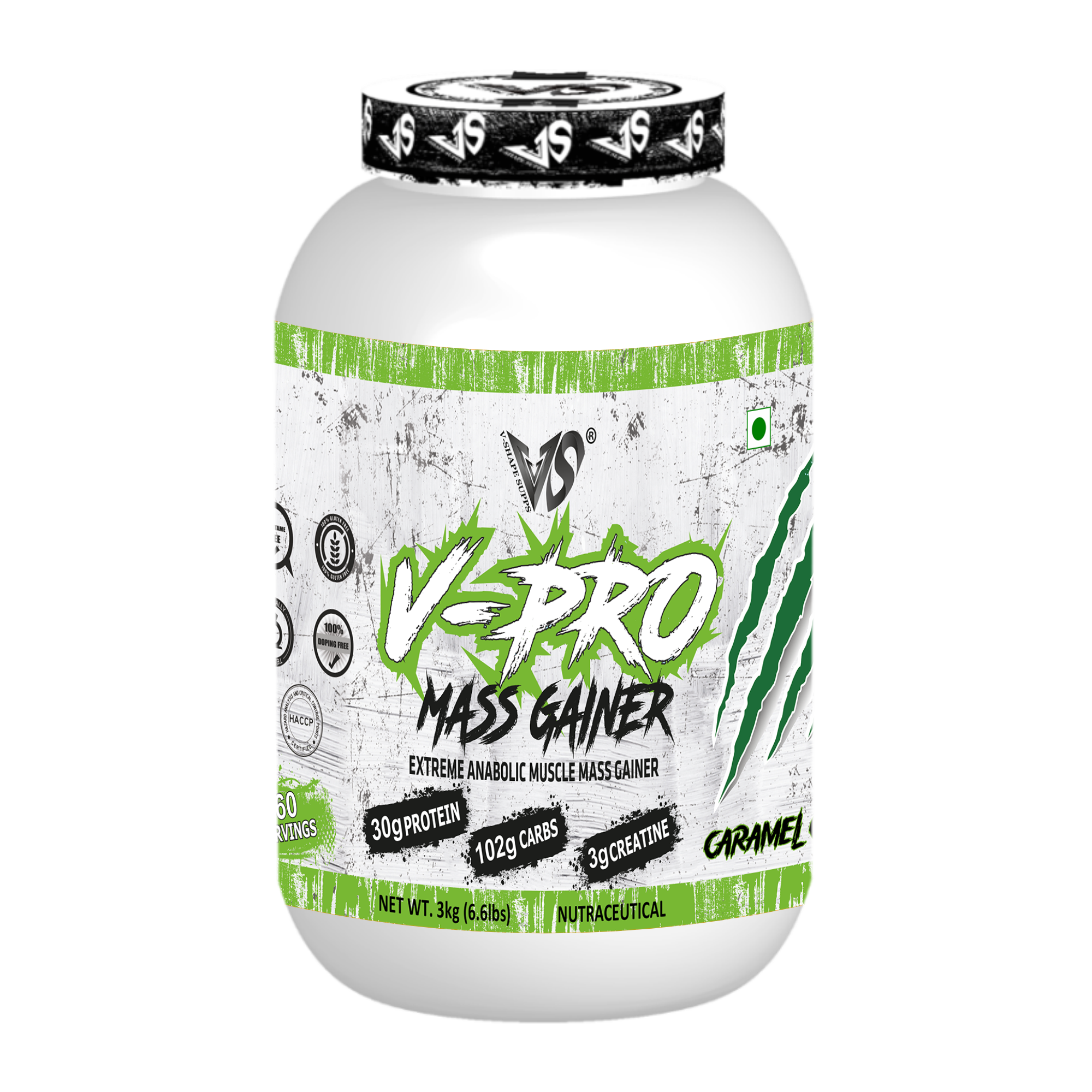 Gainer V V-SHAPE V-Pro Mass Gainer- 3Kg(6.6Lbs), 66 Servings – Health Labz