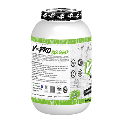V-SHAPE V-Pro Mass Gainer- 3Kg(6.6Lbs), 66 Servings - V-Shape Supps