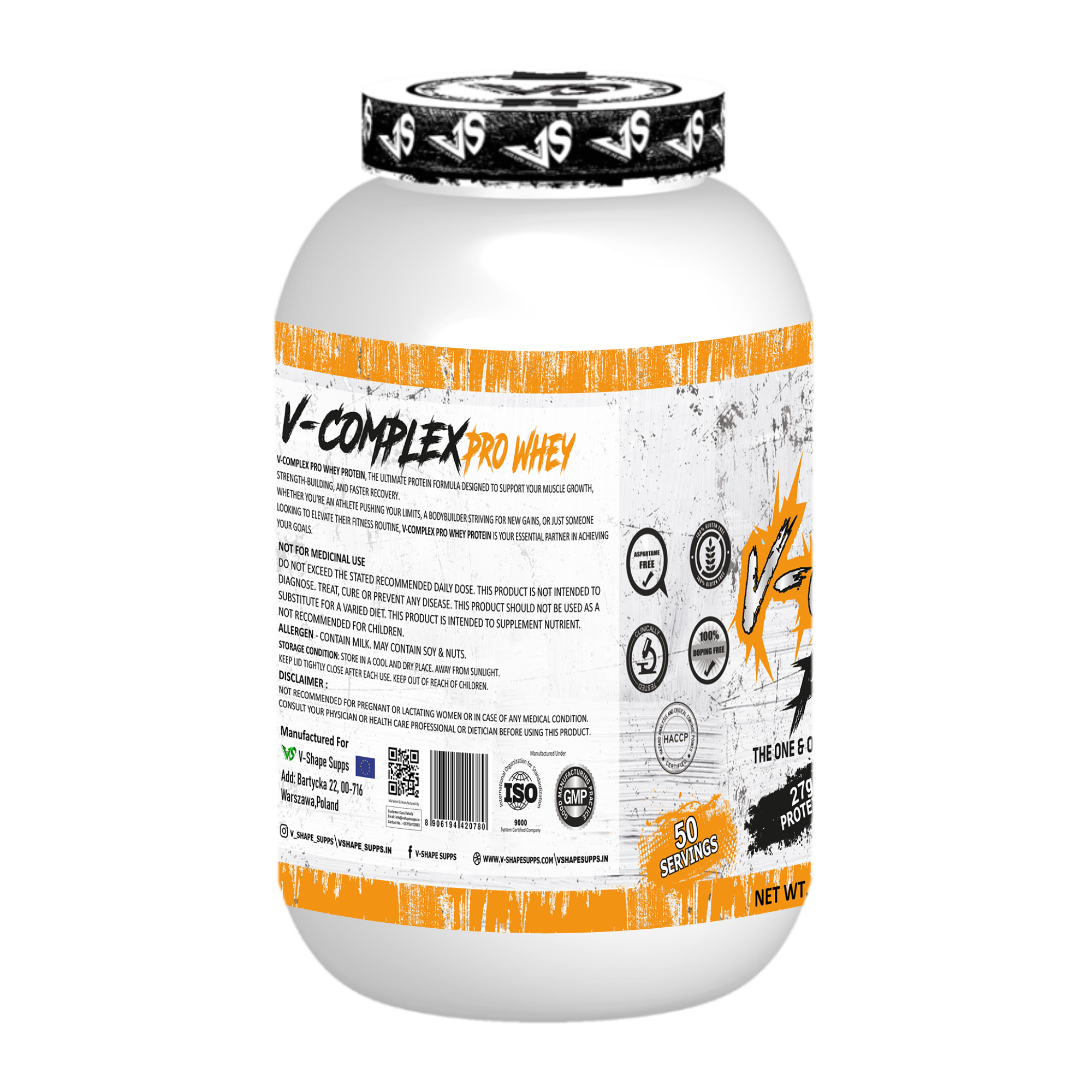 V-SHAPE V-Complex Pro Whey 2KG (4.4LBS) - V-Shape Supps