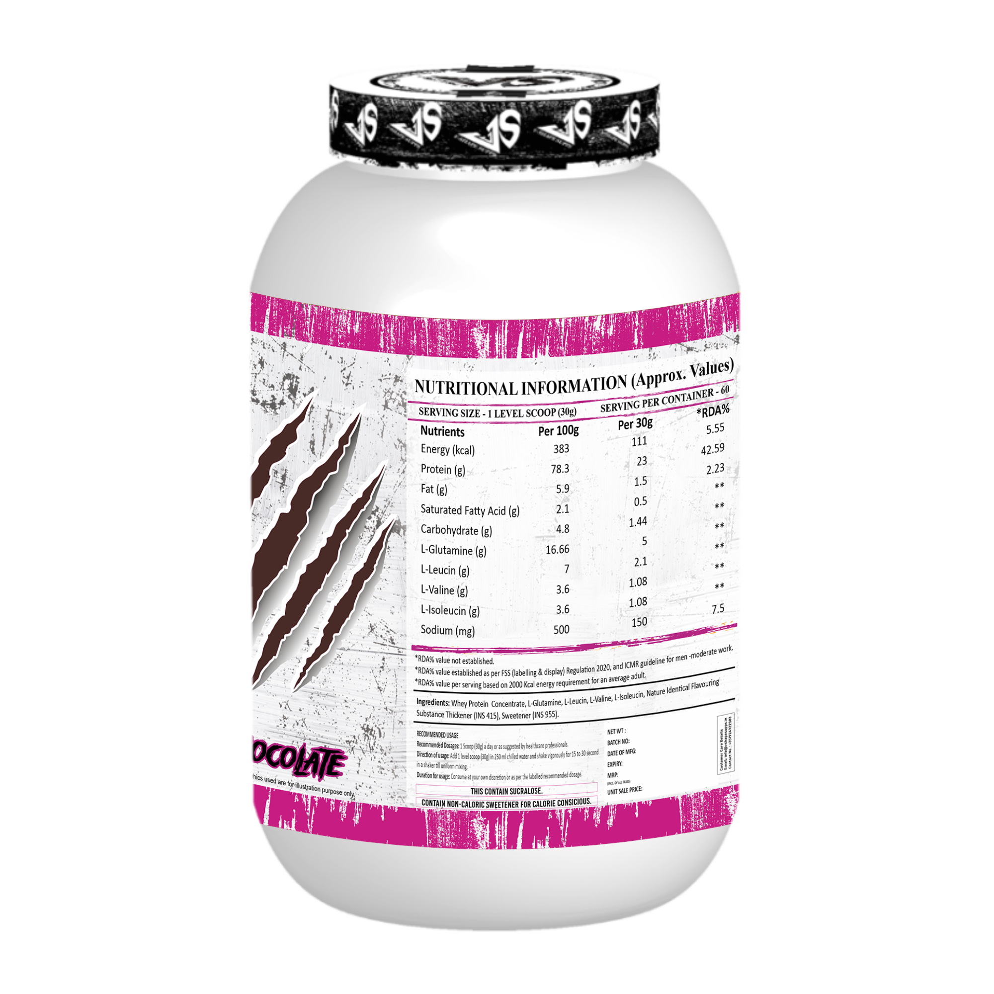 V-SHAPE V-Whey Original- 1.8Kg, 75 Servings - V-Shape Supps