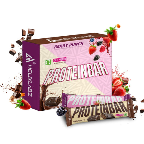 Helix Labz Protein Bar Combo – 20g Protein, Chocolate & Berry Punch - 6 Pack