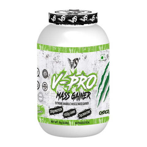 V-SHAPE V-Pro Mass Gainer- 3Kg(6.6Lbs), 66 Servings - V-Shape Supps