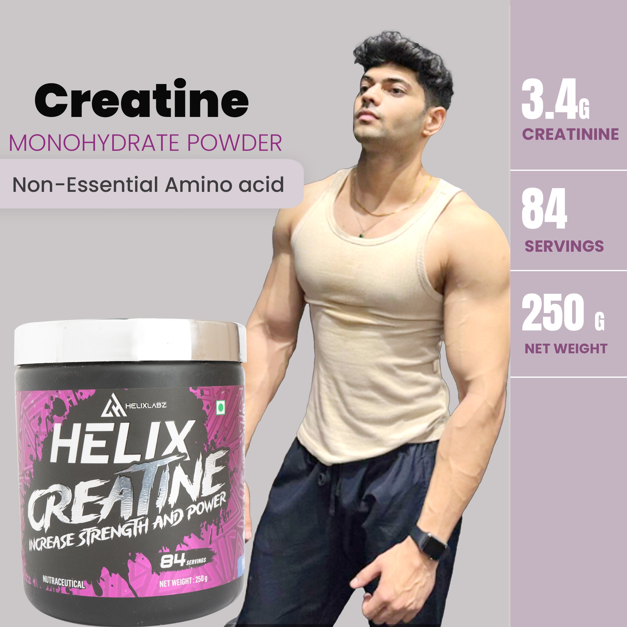 Helix Protein Powder Helix Creatine Monohydrate Powder – Sour Gummy | 250g – Health Labz