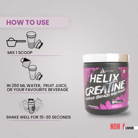 Helix Creatine Monohydrate Powder – 250g (Unflavoured)