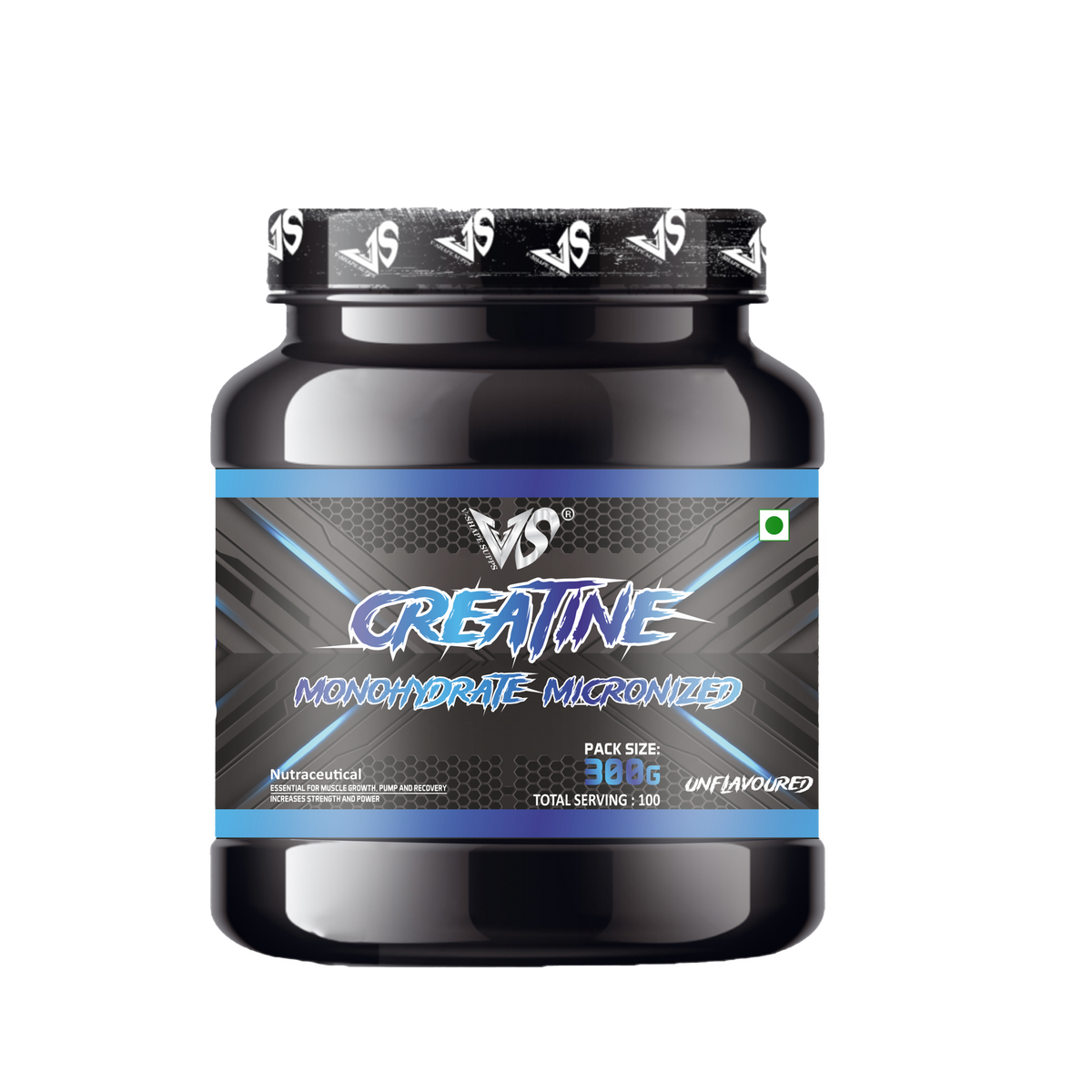 V-SHAPE Micronized Monohydrated Creatine- 300Gm, 100 Servings - V-Shape Supps
