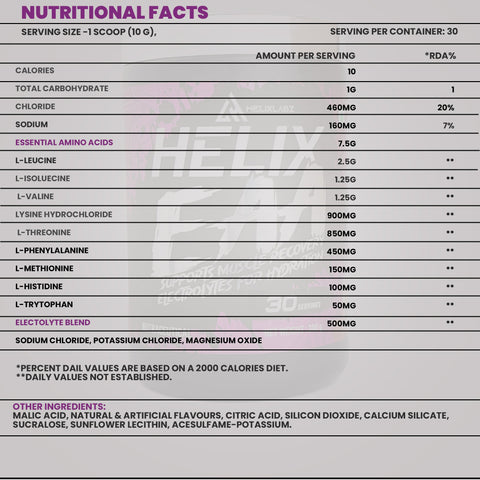 Helix EAA Advance – (Fruit Punch, 30 Servings) with Free Steel Shaker