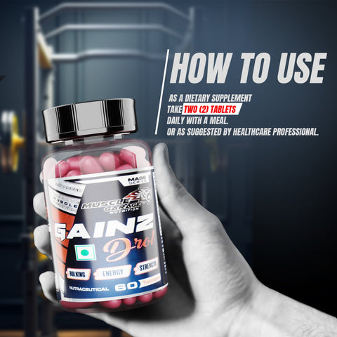 Muscle Garage Gainz Drol – Strength & Performance Support Supplement | 60 Tablets