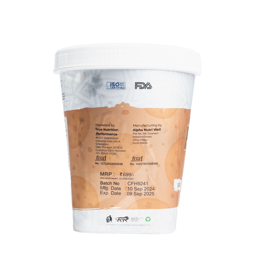 Helix Labz Cookies Special Peanut Butter jar, high protein and creamy spread for athletes and fitness enthusiasts.