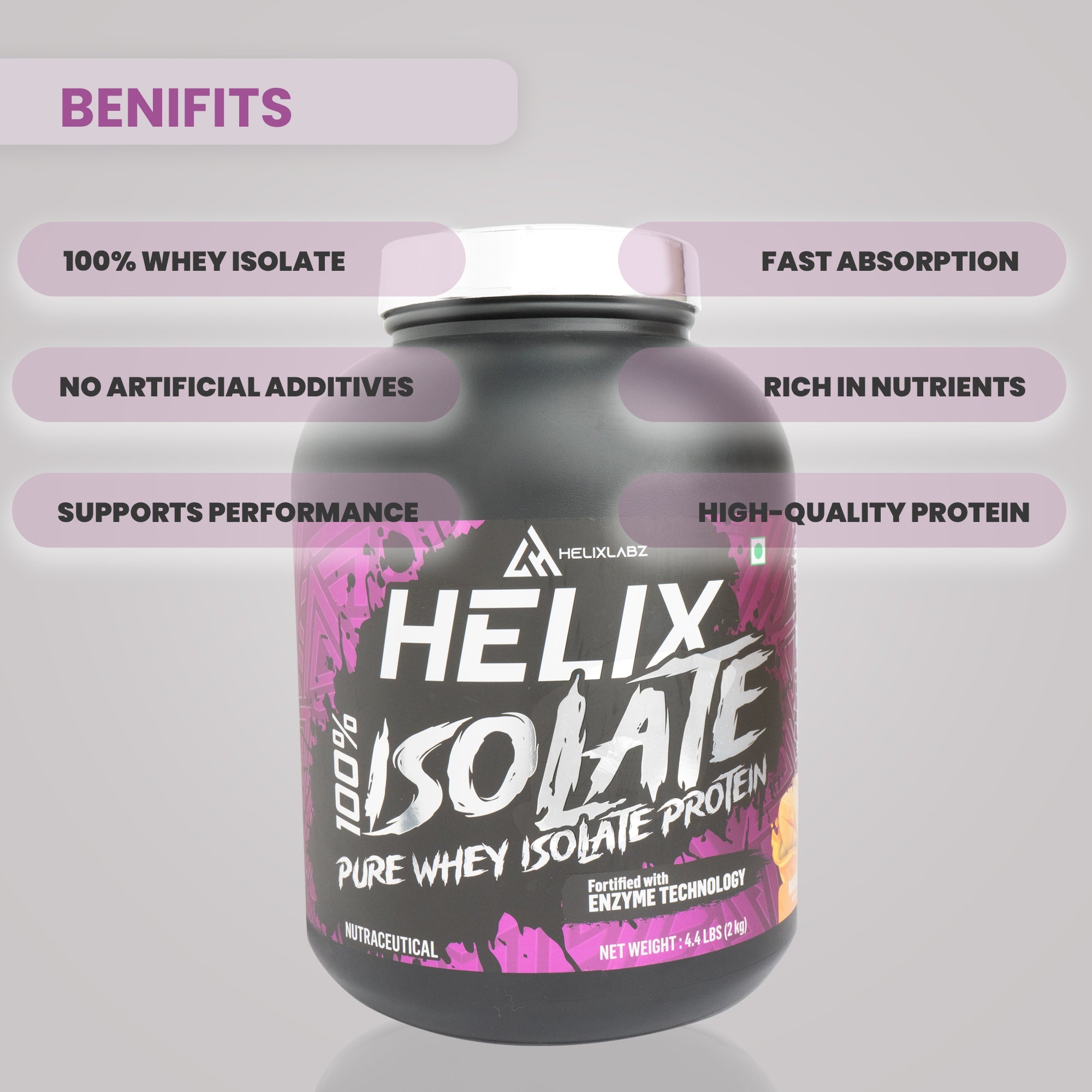 Isorate ISOLATE Pure 100% Whey Isolate Protein - Chocolate (2Kg, 4.4Lbs ...