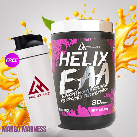 Helix EAA Advance – (Mango madness, 30 Servings) with Free Steel Shaker