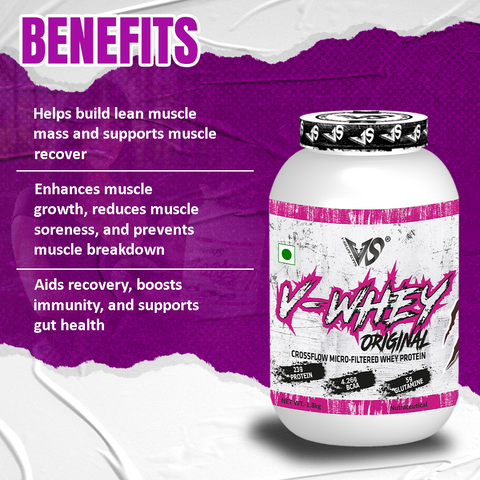 V-SHAPE V-Whey Original- 1.8Kg, 75 Servings - V-Shape Supps