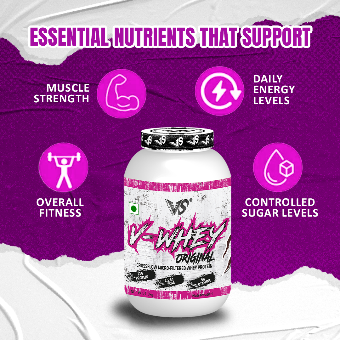 V-SHAPE V-Whey Original- 1.8Kg, 75 Servings - V-Shape Supps