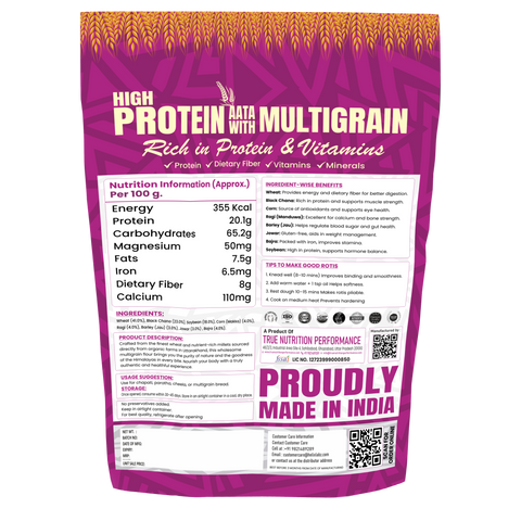 Helix Labz High Protein Aata With Multigrain (Rich in Protein & Vitamins) 1kg