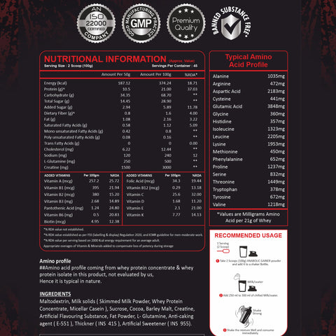 MG Anabolic Gainer Powder – 4.5KG(10LBS) | Advanced Weight Gain Formula