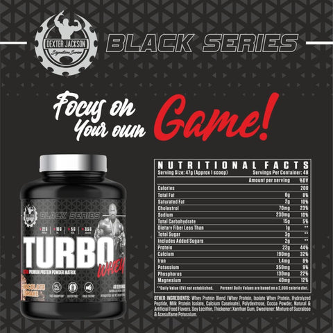 Dexter Jackson Black Series Turbo Whey (5 Lbs, 48 Serving, Chocolate Shake)