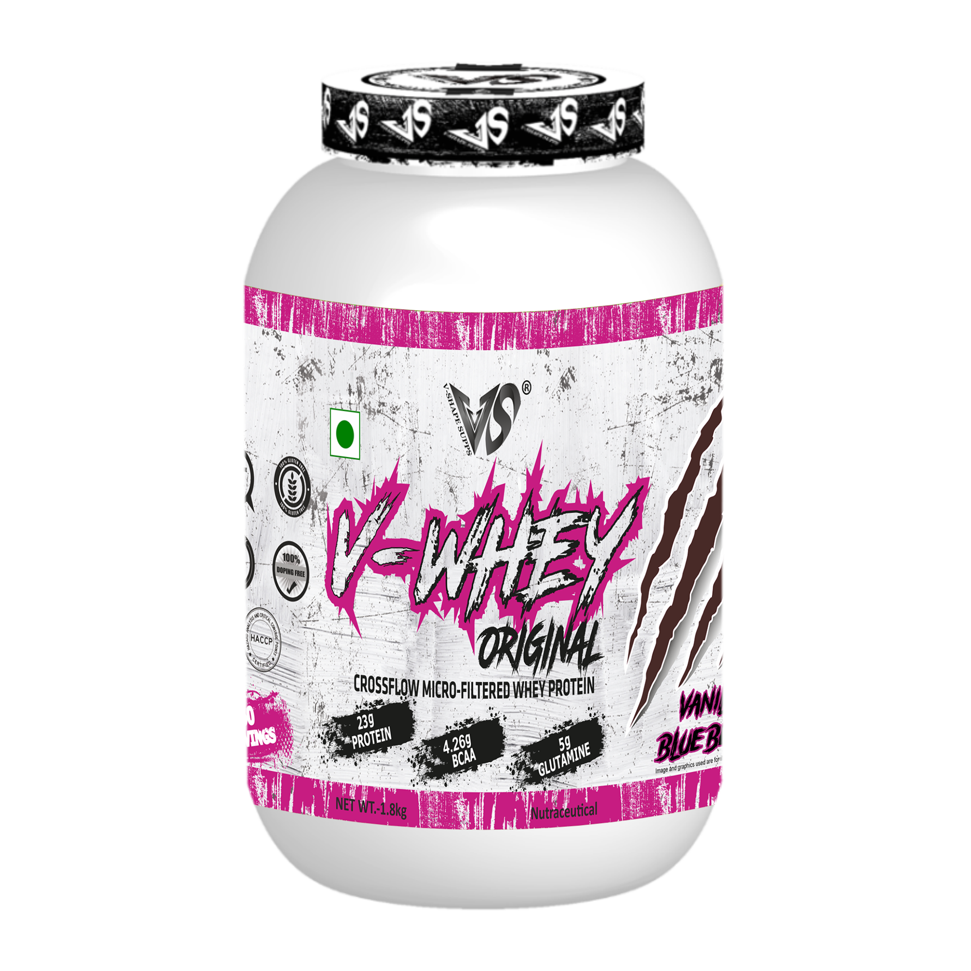 V-SHAPE V-Whey Original- 1.8Kg, 75 Servings - V-Shape Supps